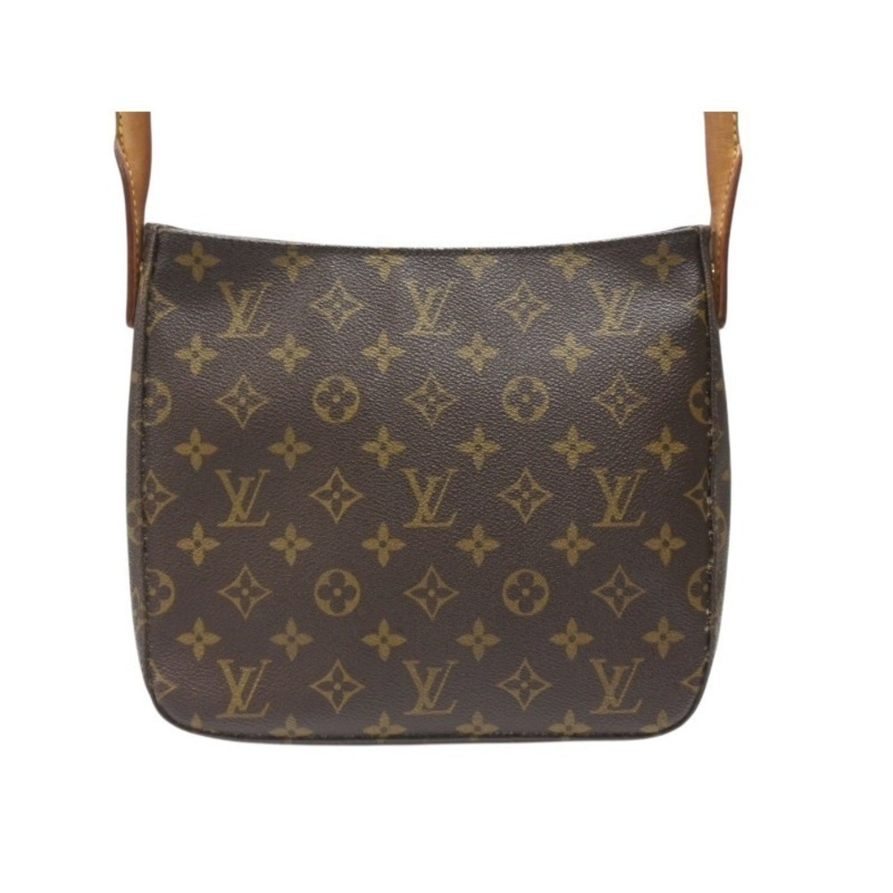 Louis Vuitton Shoulder Looping Monogram Bag Brown Hobo One Brown Leather
